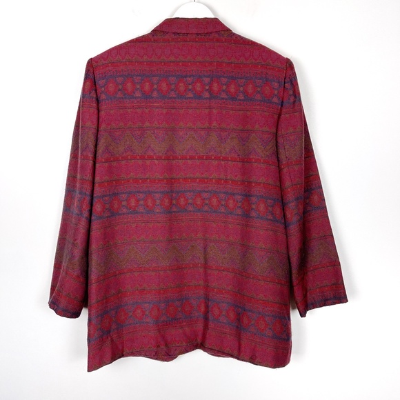 Vintage Aztec Print Lined Blazer Large - Picture 8 of 9